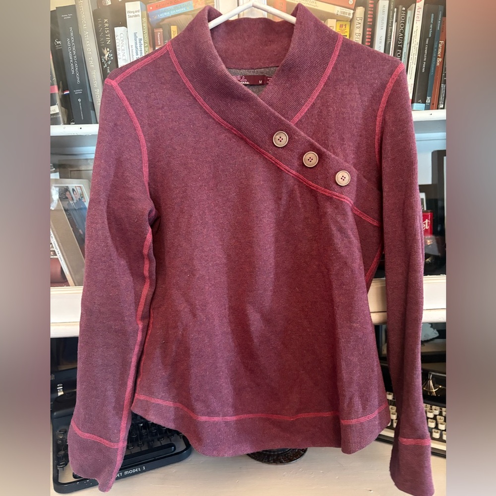 PrAna Asymmetrical Button Sweater
